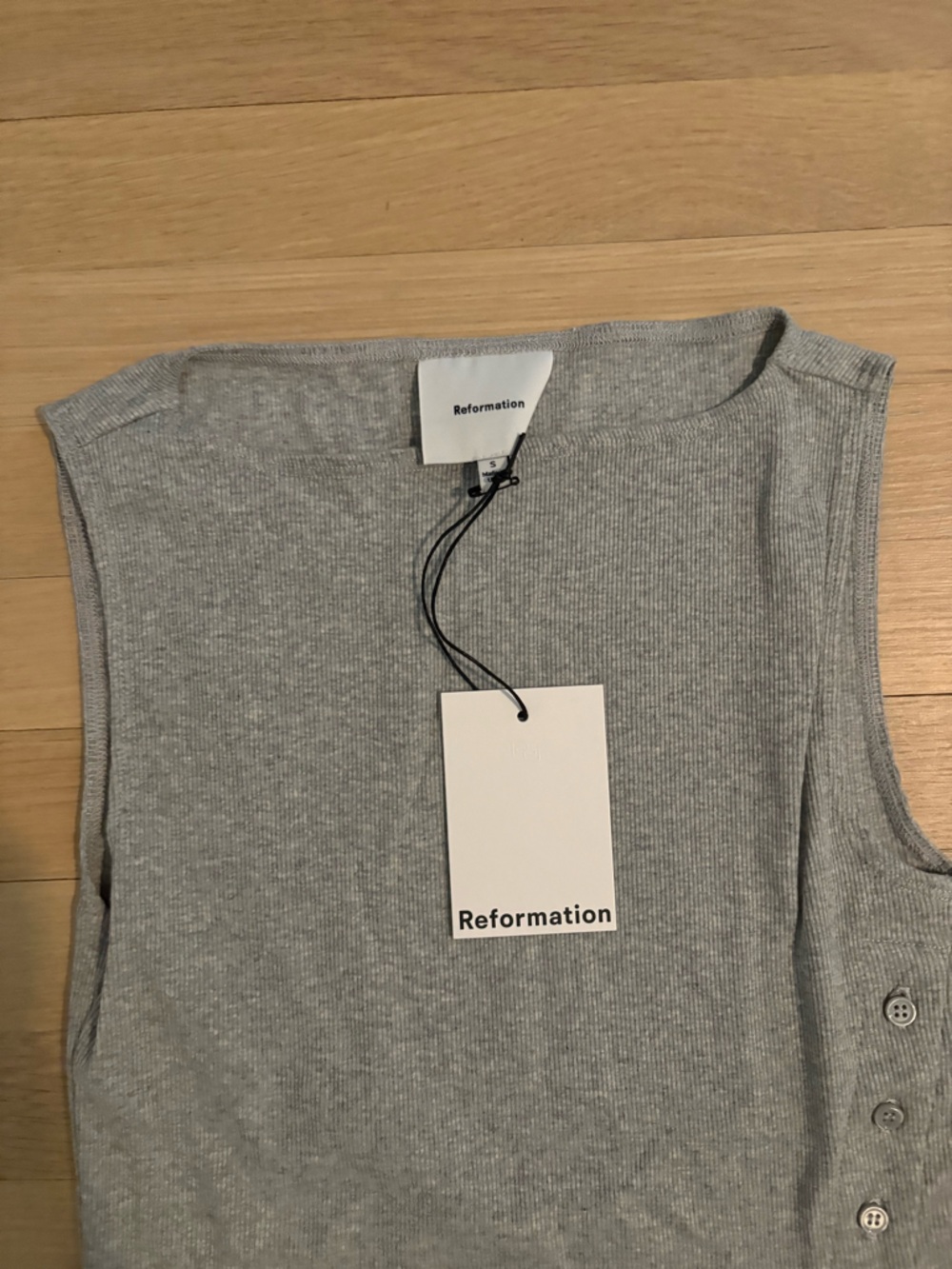 Reformation Hudson Knit Top - Gray - Picture 2 of 4
